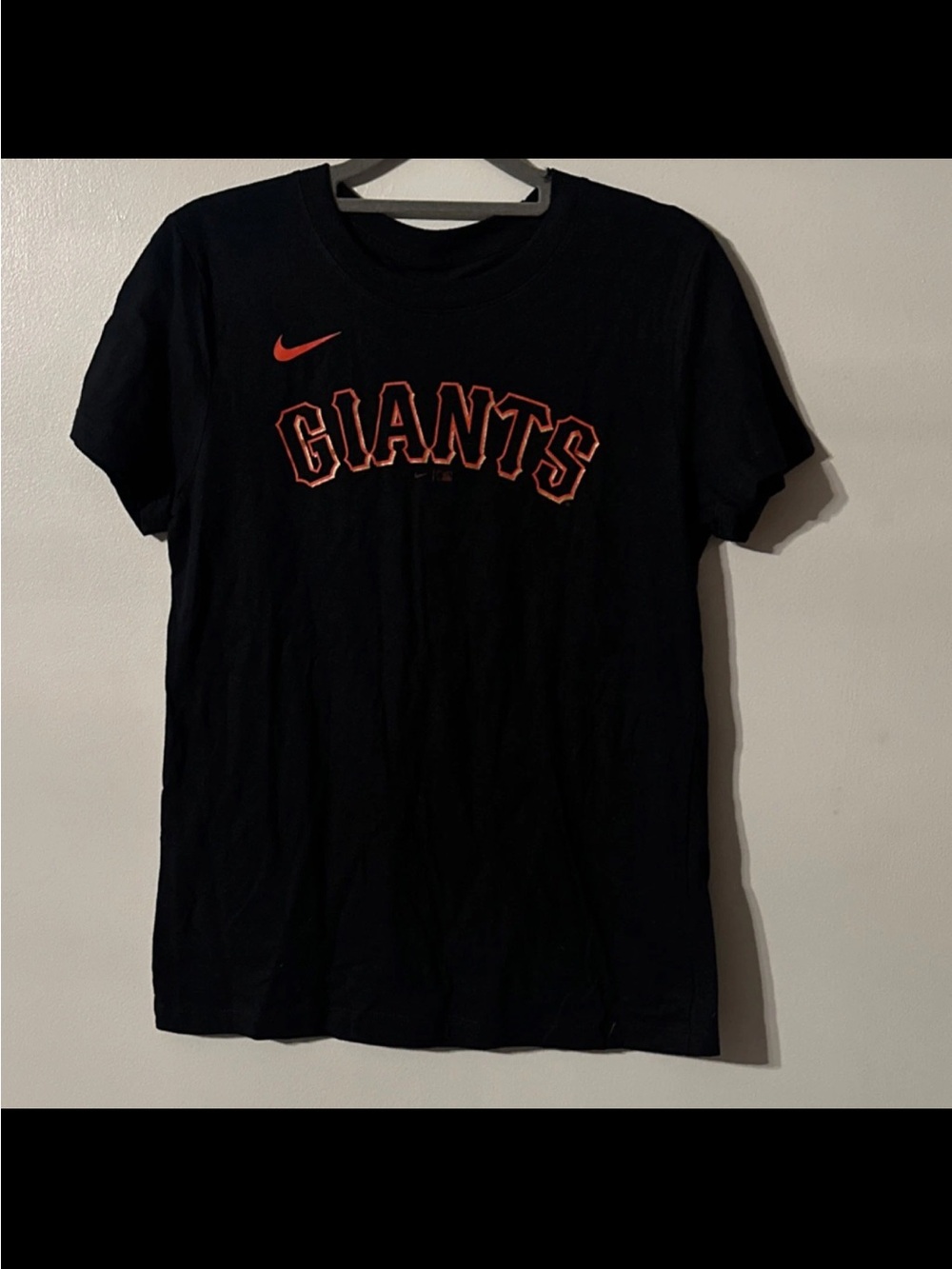 Nike Women Giants Black Tee with Orange Small